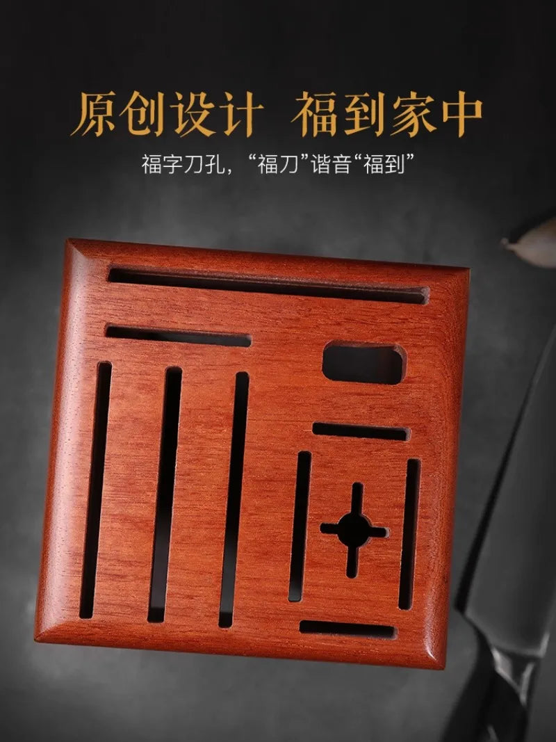 Thickened Wood Chef Kitchen Knife Stand Large Stable Home Knife Block Storage Accessorie Restaurant Bar Knife Holder Organizer