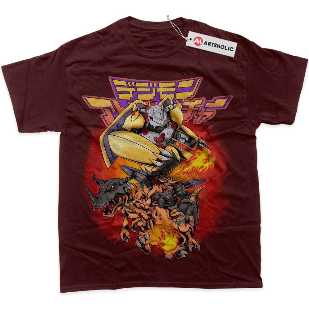 Agumon WarGreymon Digimon Adventure Anime Graphic T-Shirt
