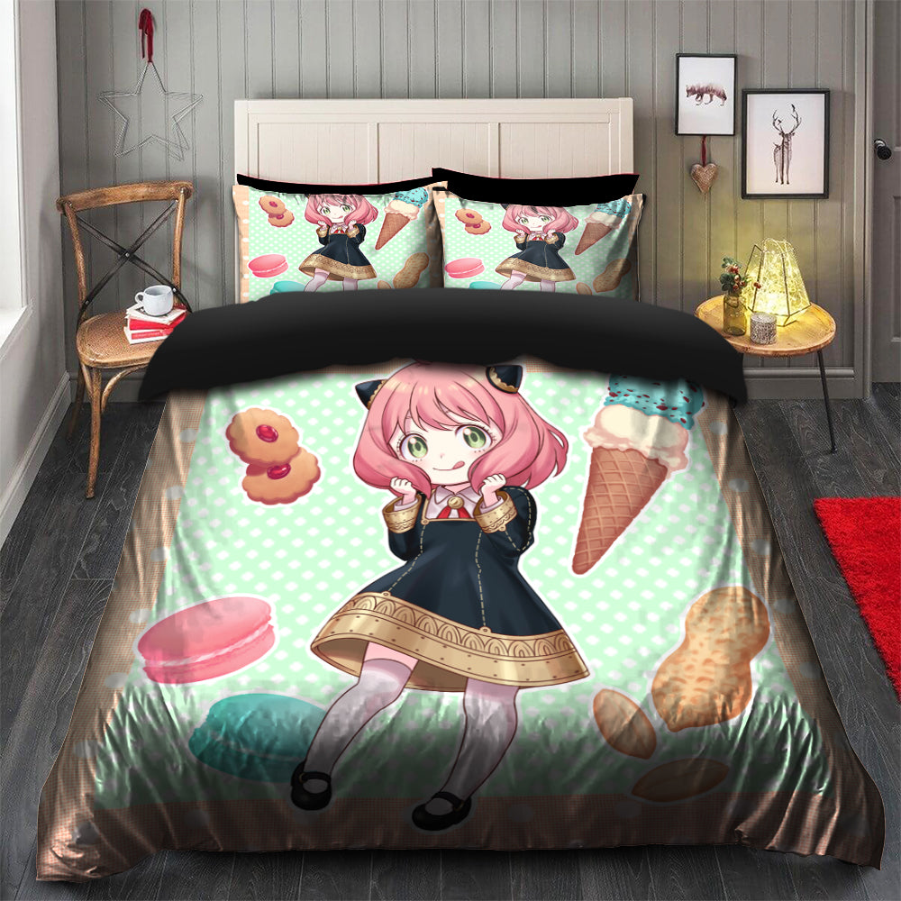 Icecream Anya Forger Spy x Family Bedding Set Duvet Cover &