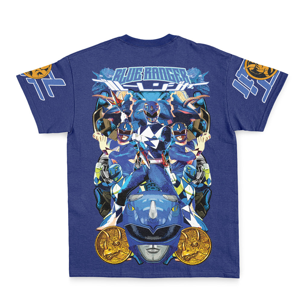 Streetwear Blue Ranger Mighty Morphin Power Rangers T-Shirt