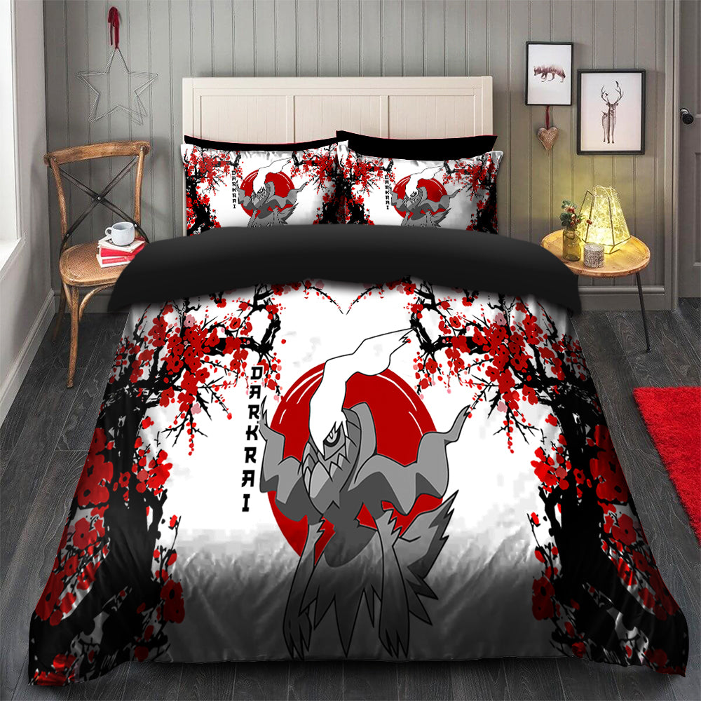 Darkrai Bedding Set Japan Style Duvet Cover with 2 Pillowcases