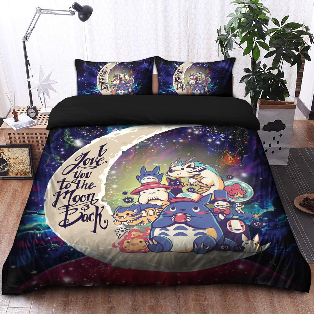 Ghibli Galaxy Bedding Set Duvet Cover with 2 Pillowcases - Love You