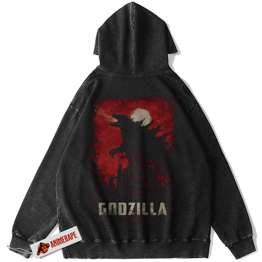 Vintage Godzilla Movie Hoodie for Fans - Unisex Pullover Hoodie