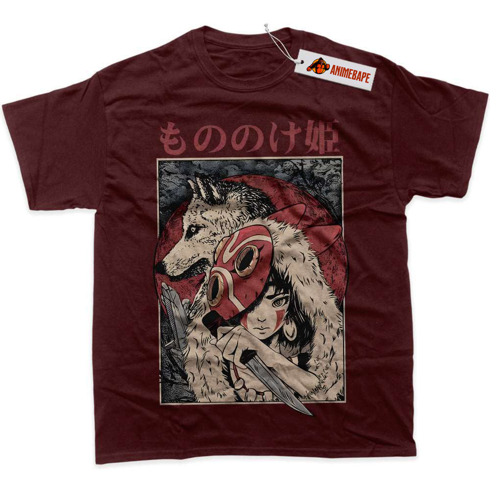Princess Mononoke Anime Shirt, Studio Ghibli Graphic T-Shirt