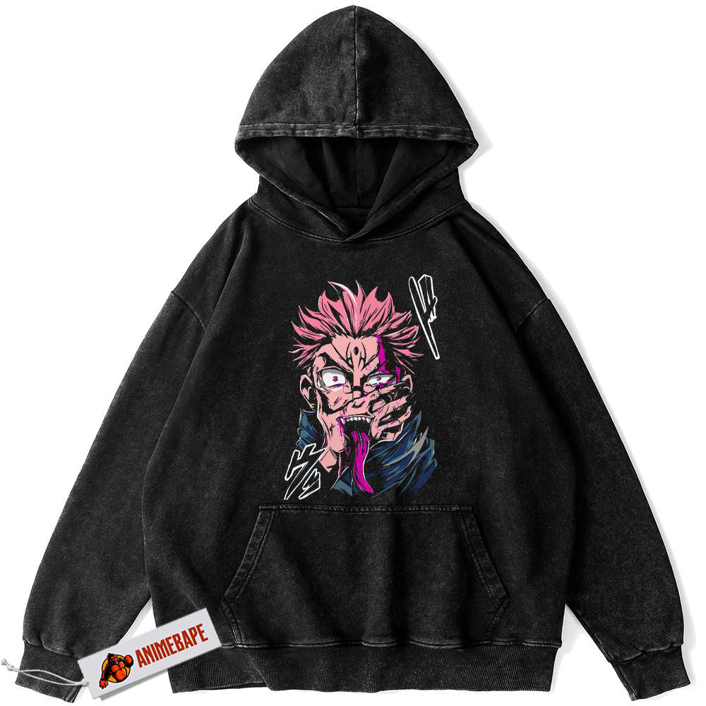 Ryomen Sukuna Vintage Hoodie, Jujutsu Kaisen Anime Hoodie