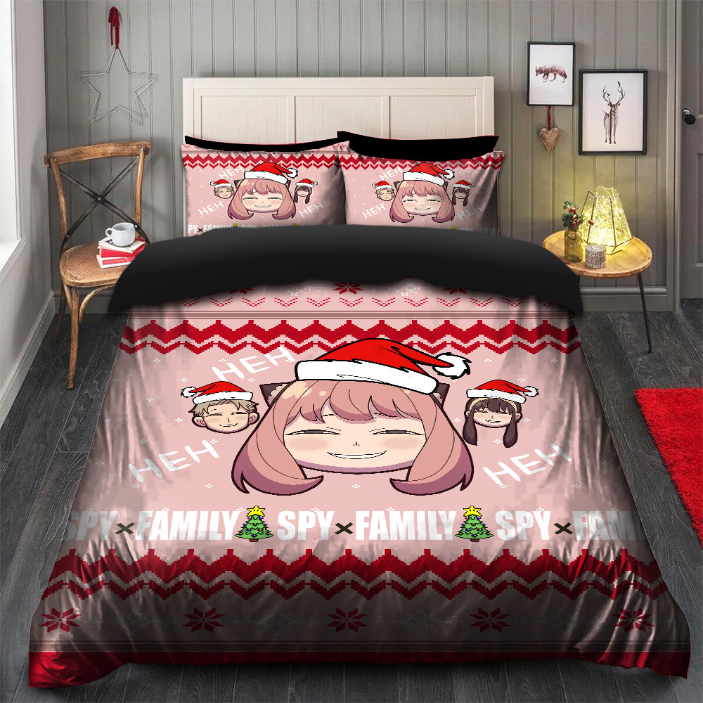 Anya Funny Christmas Bedding Set Duvet Cover with 2 Pillowcases